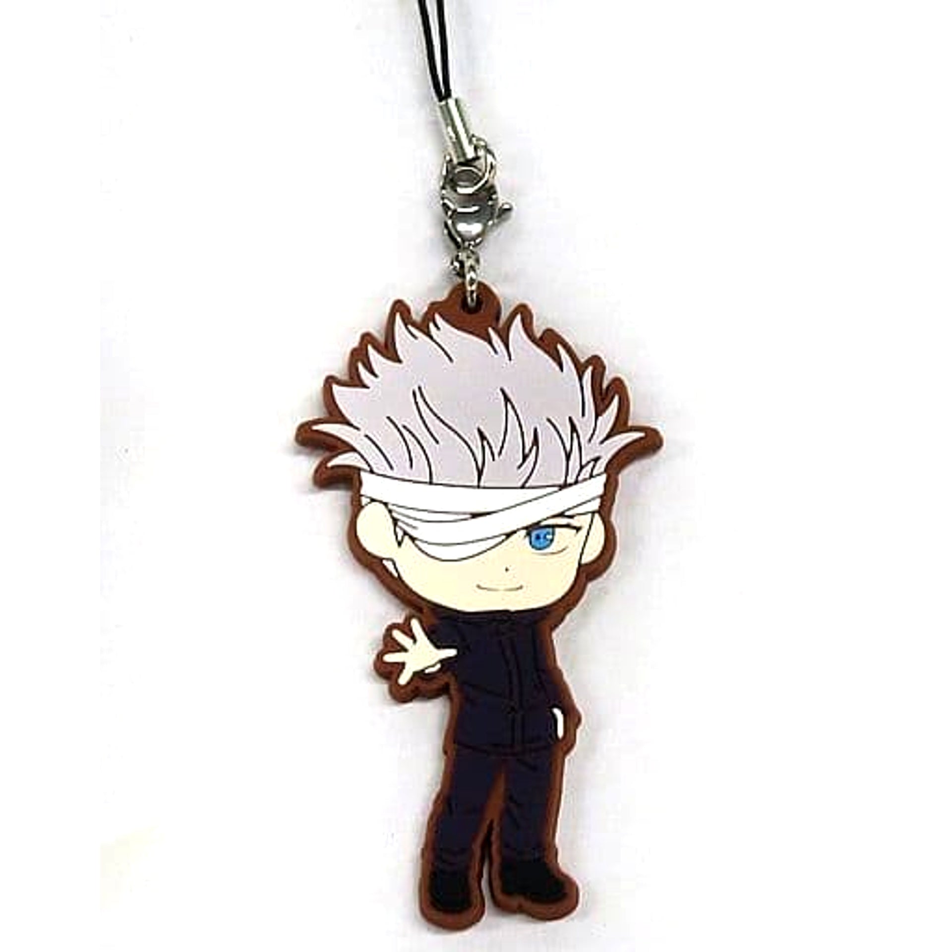 Jujutsu Kaisen 0 Satoru Gojo Ichiban Kuji Rubber Charm Kyunchara Illustrations Prize J Keychains [USED]