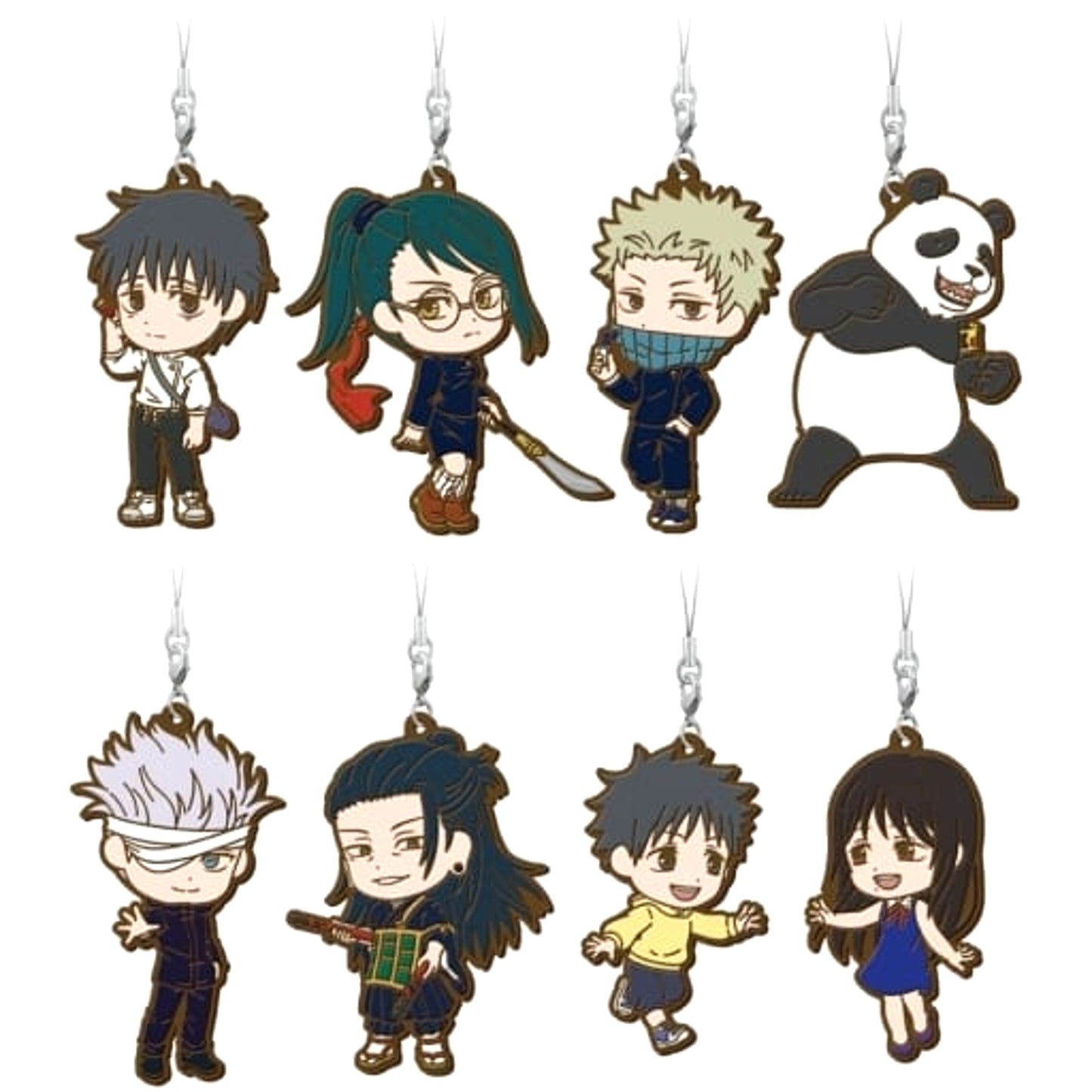 Jujutsu Kaisen 0 Yuta Okkotsu & Others All 8 Types Set Ichiban Kuji Rubber Charm Kyunchara Illustrations Prize J Keychains [USED]