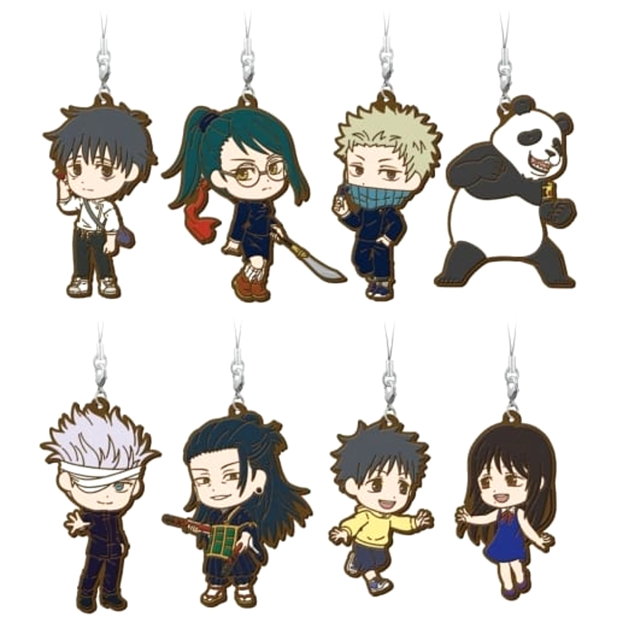 Jujutsu Kaisen 0 Yuta Okkotsu & Others All 8 Types Set Ichiban Kuji Rubber Charm Kyunchara Illustrations Prize J Keychains [USED]