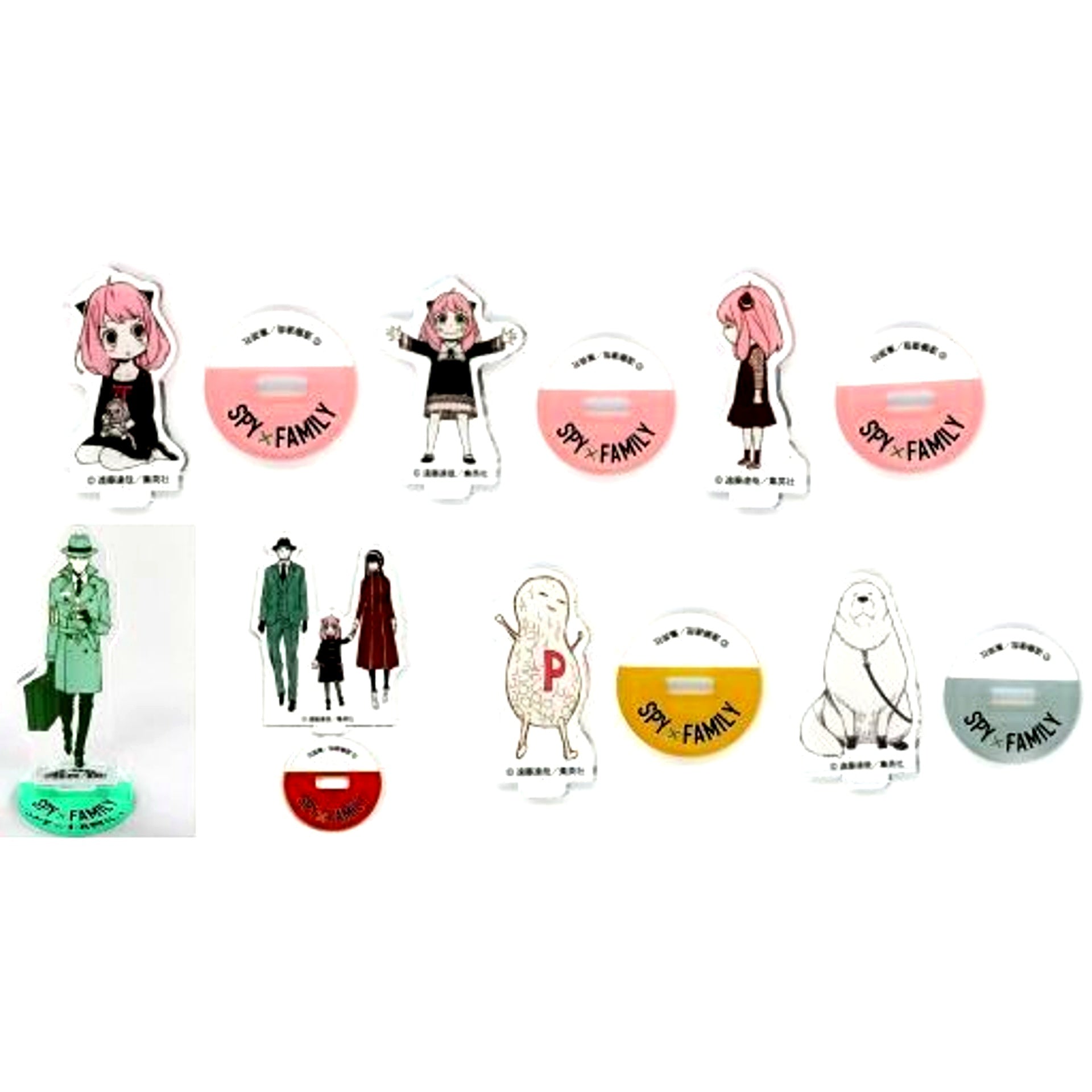Set of 7 SPY x FAMILY Acrylic Stand Puchitto Collection [USED]