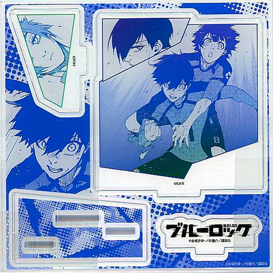 Yoichi Isagi & Meguru Bachira 01. Acrylic Figure Plate Blue Lock A3 Store Pop Up Shop [USED]