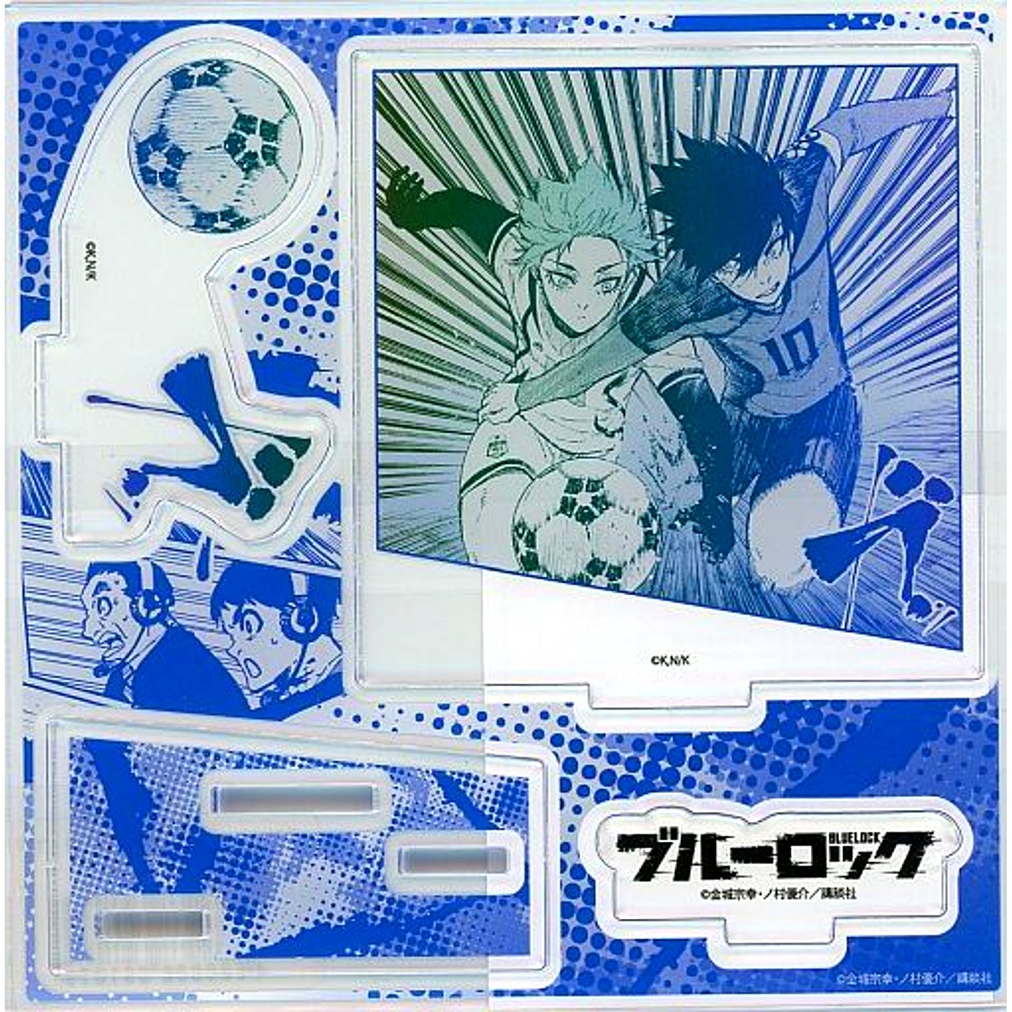 Sae Itoshi & Rin Itoshi 03. Blue Lock A3 STORE POP UP SHOP Acrylic Figure Plate [USED]