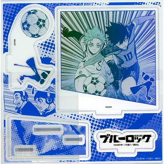 Sae Itoshi & Rin Itoshi 03. Blue Lock A3 STORE POP UP SHOP Acrylic Figure Plate [USED]