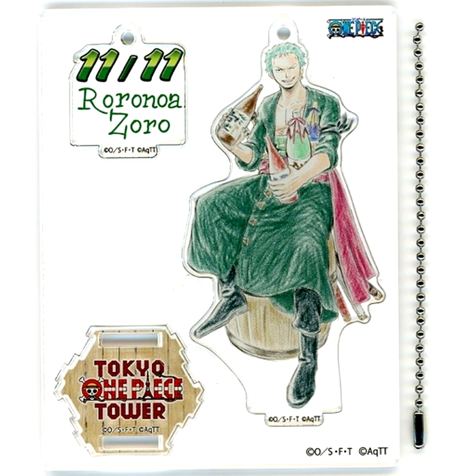 Roronoa Zoro One Piece Birthday Acrylic Stand Charm 2019 Tokyo One Piece Tower Mugiwara Store [USED]