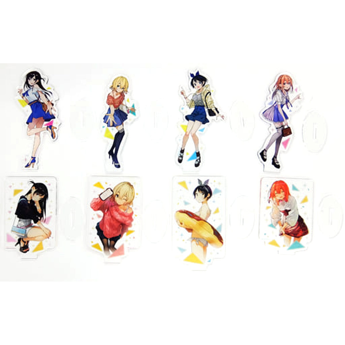 Rent-a-Girlfriend Chizuru Mizuhara & Others All 8 Types Set Ichiban Kuji Satisfaction Level 3 Acrylic Stand Prize K Acrylic Stands [USED]