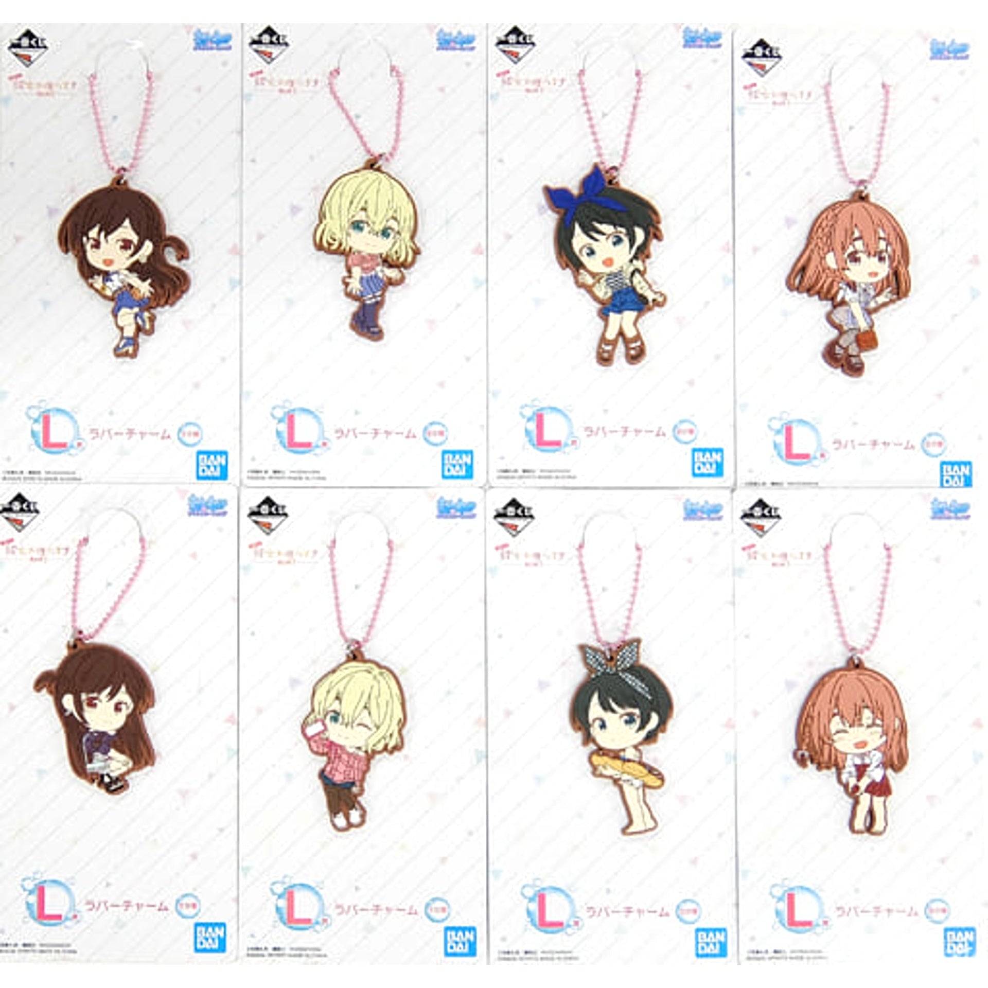 Rent-a-Girlfriend Nanami Mami & Others All 8 Types Set Ichiban Kuji Satisfaction Level 3 Rubber Charm Kyunchara Illustrations Prize L Charm [USED]