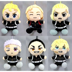 Tokyo Revengers Ken Ryuguji & Others Sitting Mascot Plush Toy 3 Namco Limited All 6 Types Set Keychains [USED]