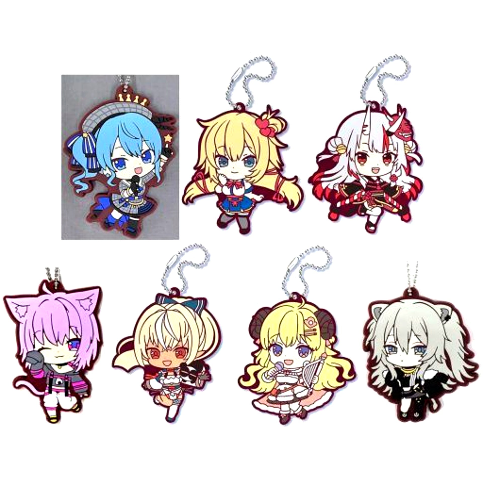 Set of 7 Hololive Capsule Rubber Mascot Collection Vol.3 [USED]