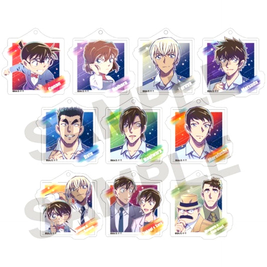 Set of 10 Detective Conan Trading Acrylic Keychain Starry Sky [USED]