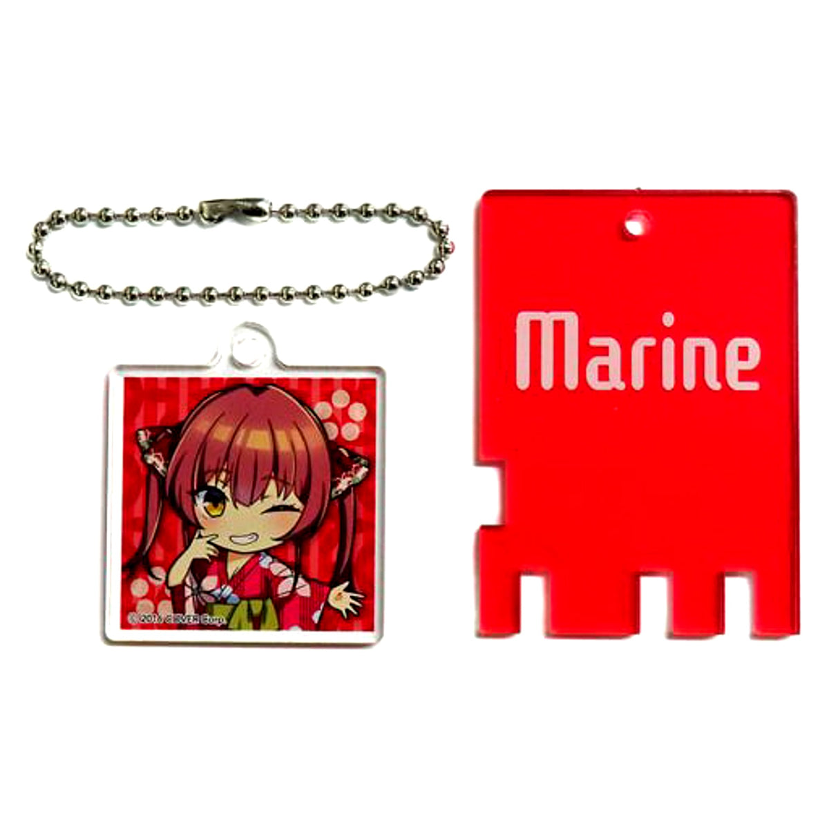 Houshou Marine hololive x Gokurakuyu RAKU SPA Furo Life Trading Bathhouse Lock Style Keychain Yukata Ver. Mini Character Ver. [USED]