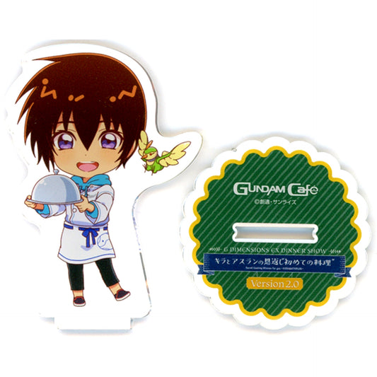 Kira Yamato (Cooking) Mobile Suit Gundam SEED Acrylic Stand Secret Cooking Mission for you Ver.2.0 G DIMENSIONS EX DINNER SHOW SEED2.0 Gundam Cafe Ltd [USED]
