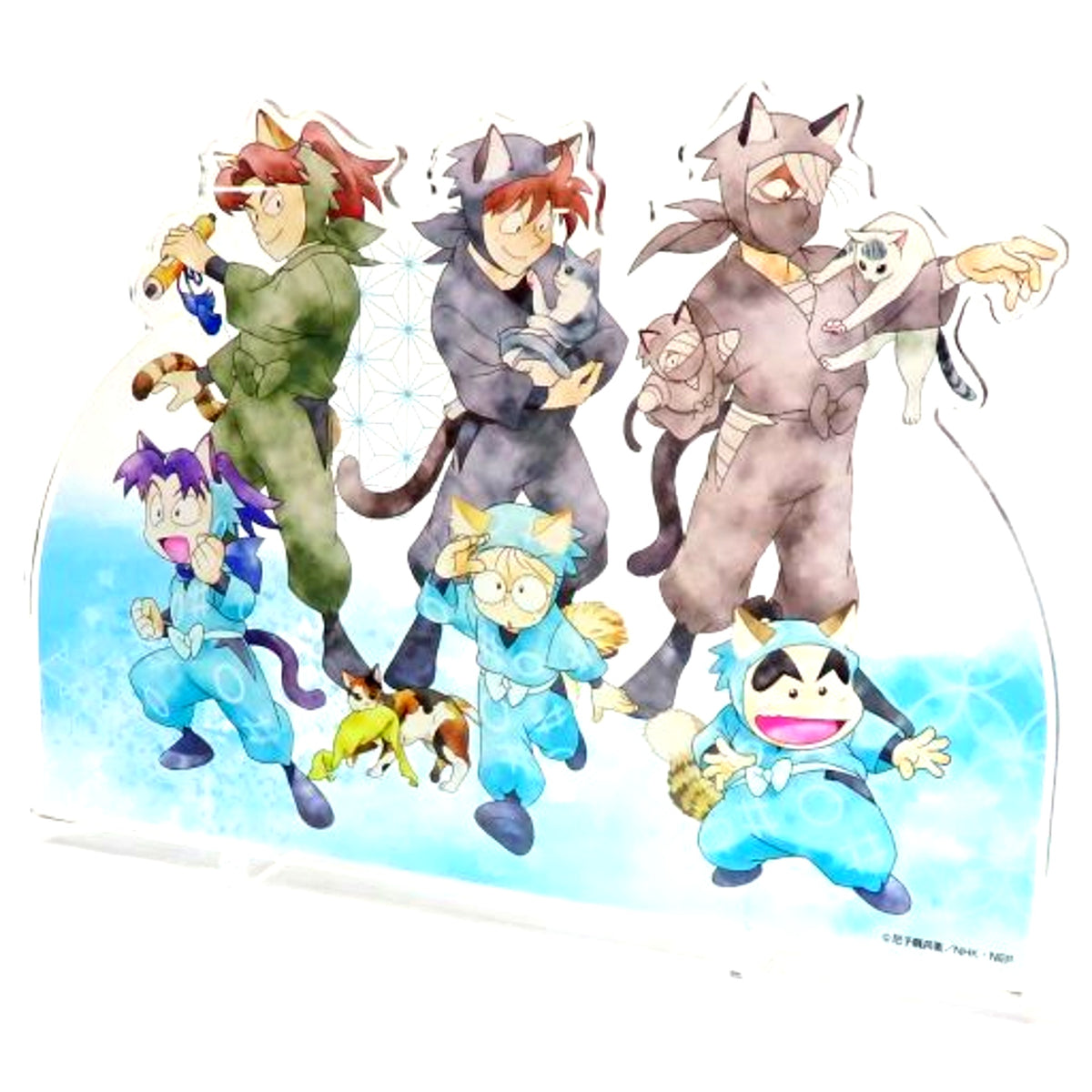 1st Years & Doi & Rikichi & Zatto A Prize Nintama Rantaro Acrylic Board in Namjatown Nekoyashiki de Daisousaku no Dan Minigame Furoshiki wo Torimodose! Neko Sousaku Game [USED]