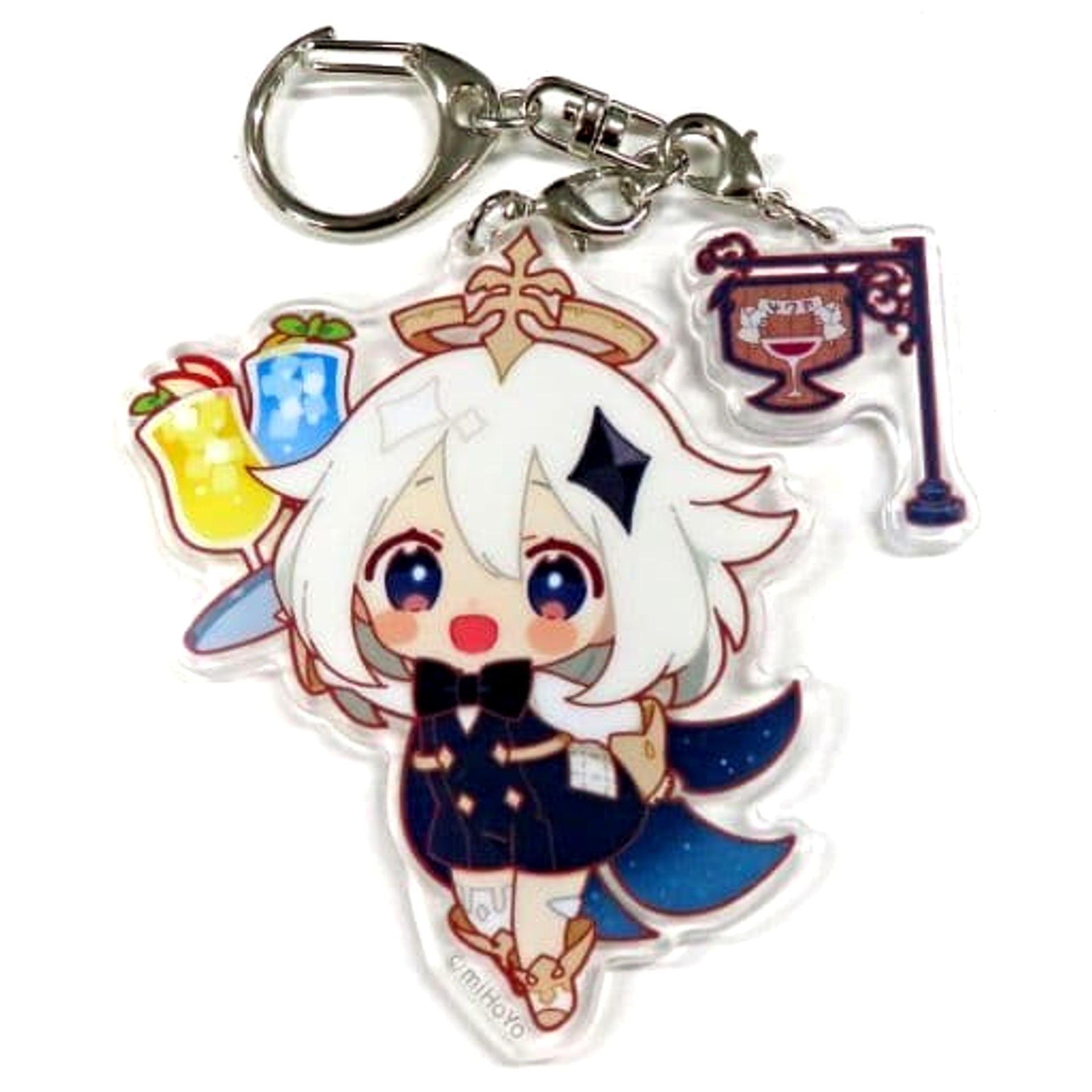 Genshin Paimon Chibi Chara Trading Acrylic Keychains Sweets Paradise Soyokaze no Kyoen Limited Keychains [USED]
