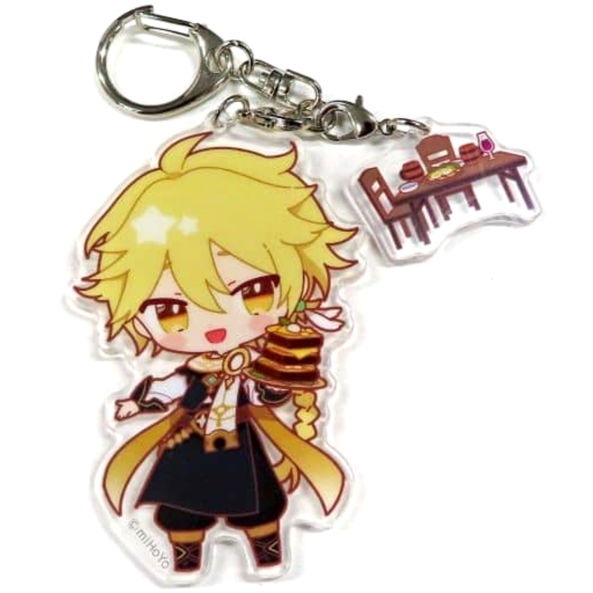 Genshin Aether Chibi Chara Trading Acrylic Keychains Sweets Paradise Soyokaze no Kyoen Limited Keychains [USED]