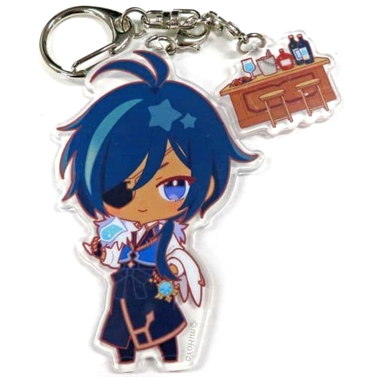 Genshin Kaeya Chibi Chara Trading Acrylic Keychains Sweets Paradise Soyokaze no Kyoen Limited Keychains [USED]