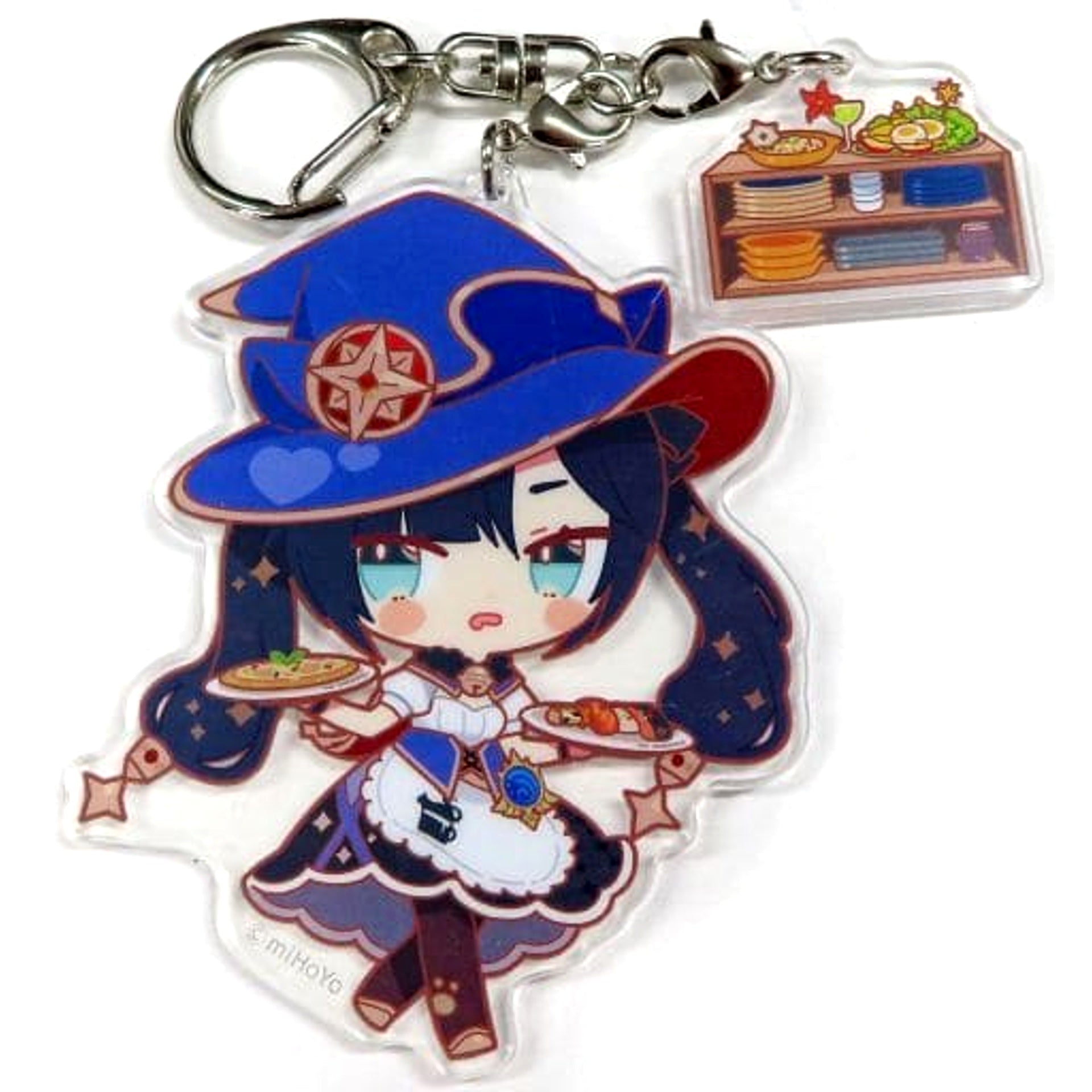 Genshin Mona Chibi Chara Trading Acrylic Keychains Sweets Paradise Soyokaze no Kyoen Limited Keychains [USED]