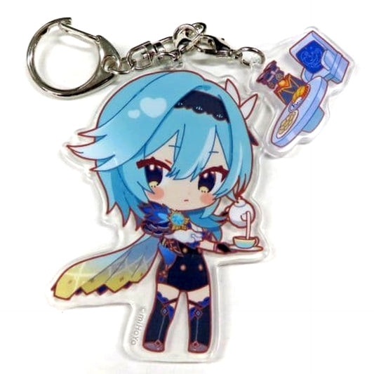 Genshin Eula Chibi Chara Trading Acrylic Keychains Sweets Paradise Soyokaze no Kyoen Limited Keychains [USED]
