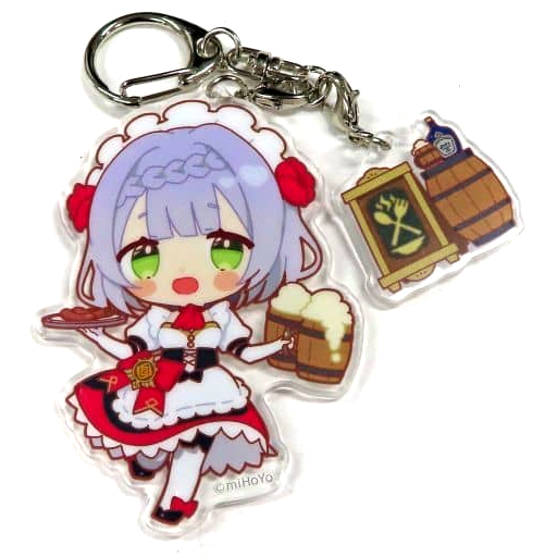 Genshin Noelle Chibi Chara Trading Acrylic Keychains Sweets Paradise Soyokaze no Kyoen Limited Keychains [USED]
