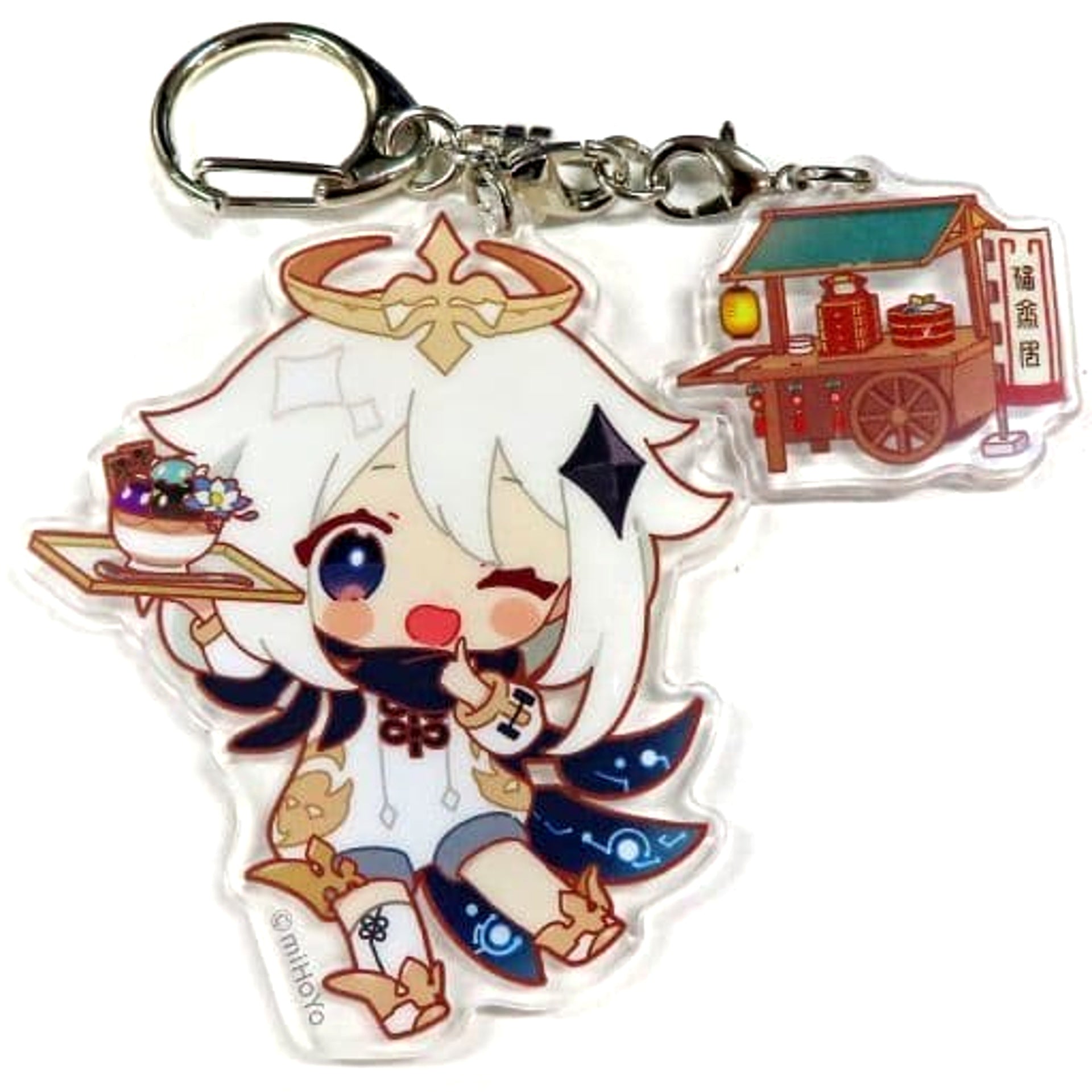 Genshin Paimon Chibi Chara Trading Acrylic Keychains Sweets Paradise Ganka Shusan Limited Keychains [USED]