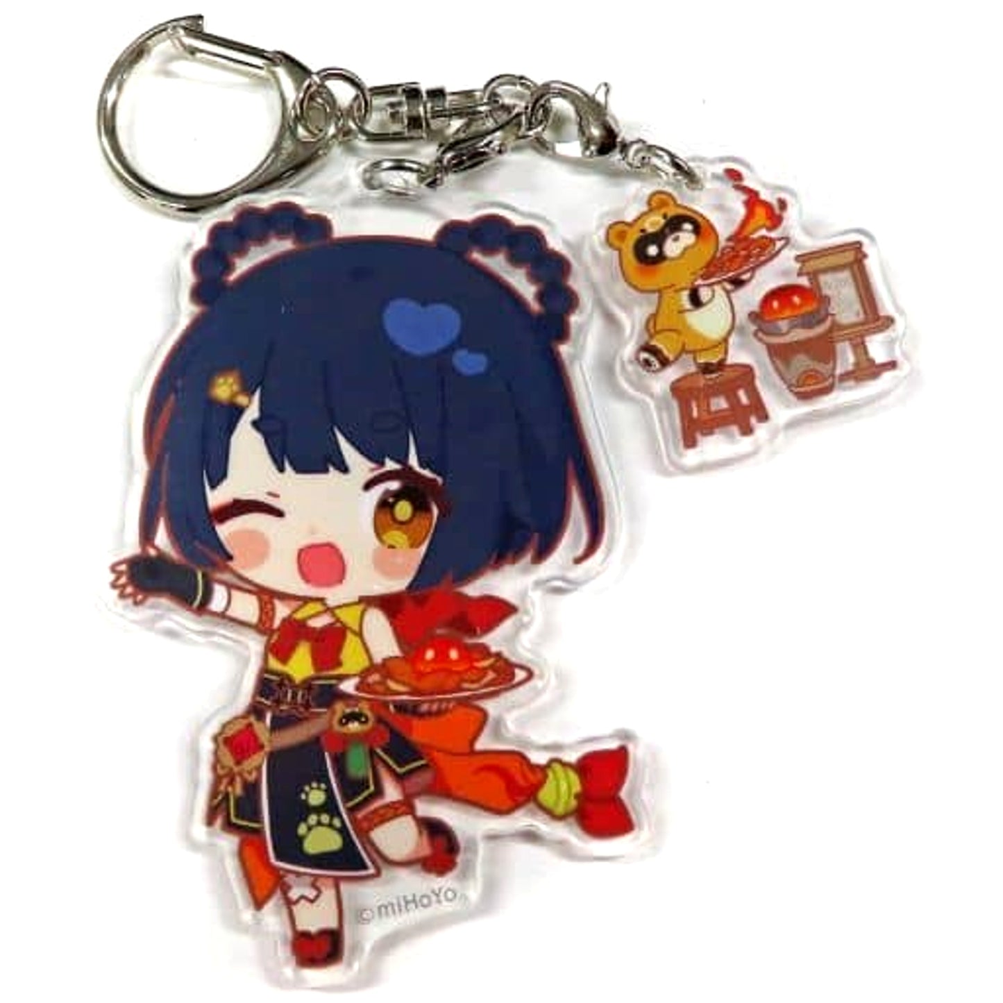 Genshin Xiangling Chibi Chara Trading Acrylic Keychains Sweets Paradise Ganka Shusan Limited Keychains [USED]