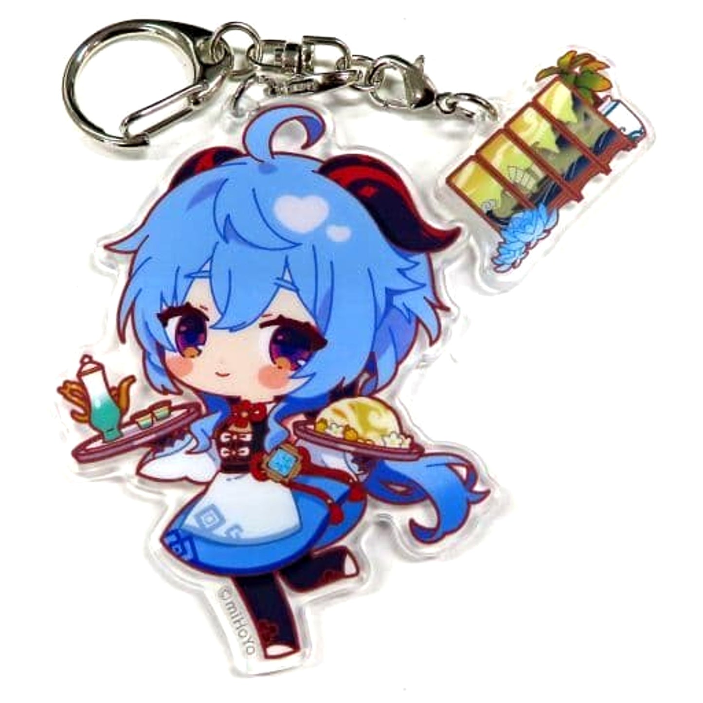 Genshin Ganyu Chibi Chara Trading Acrylic Keychains Sweets Paradise Ganka Shusan Limited Keychains [USED]