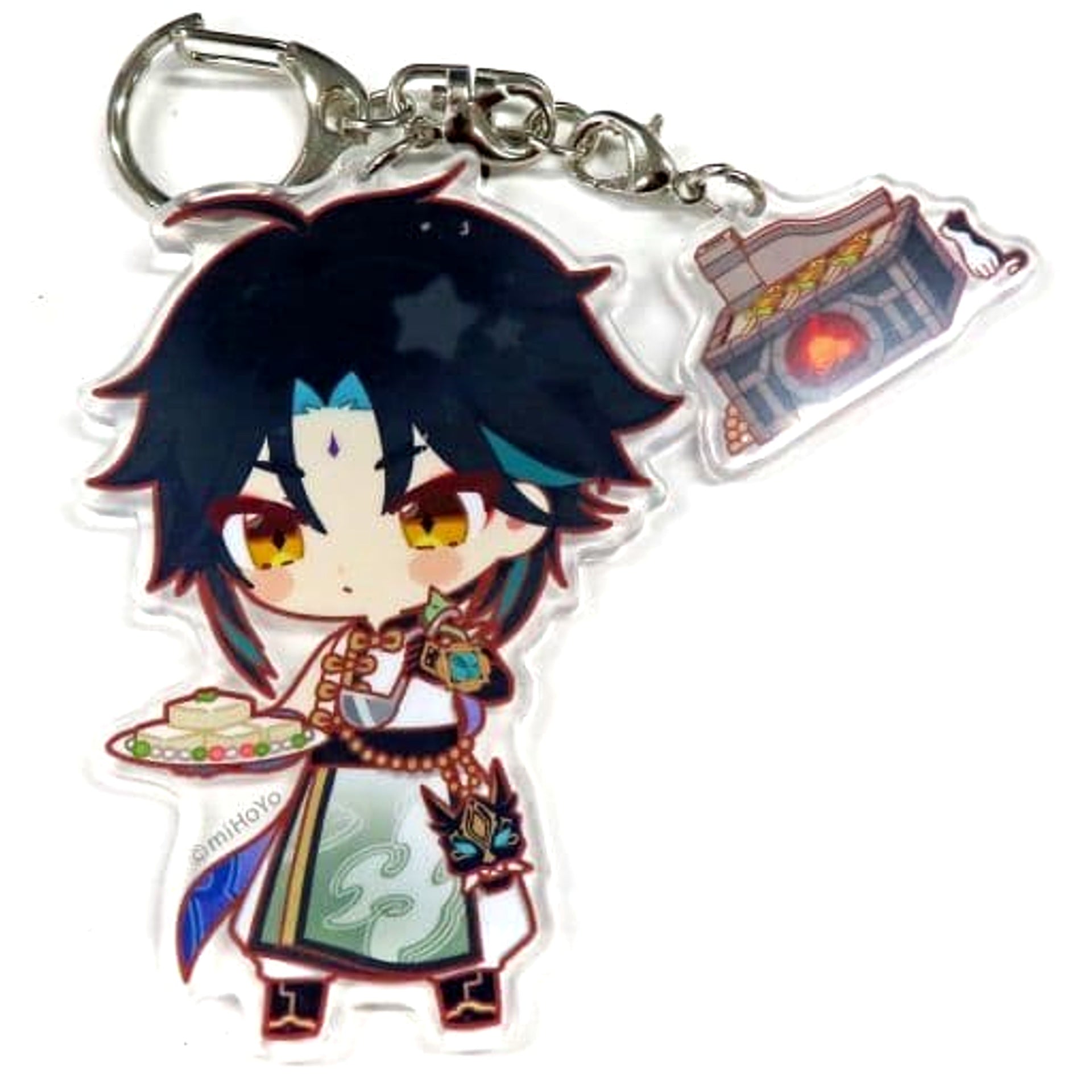 Genshin Xiao Chibi Chara Trading Acrylic Keychains Sweets Paradise Ganka Shusan Limited Keychains [USED]