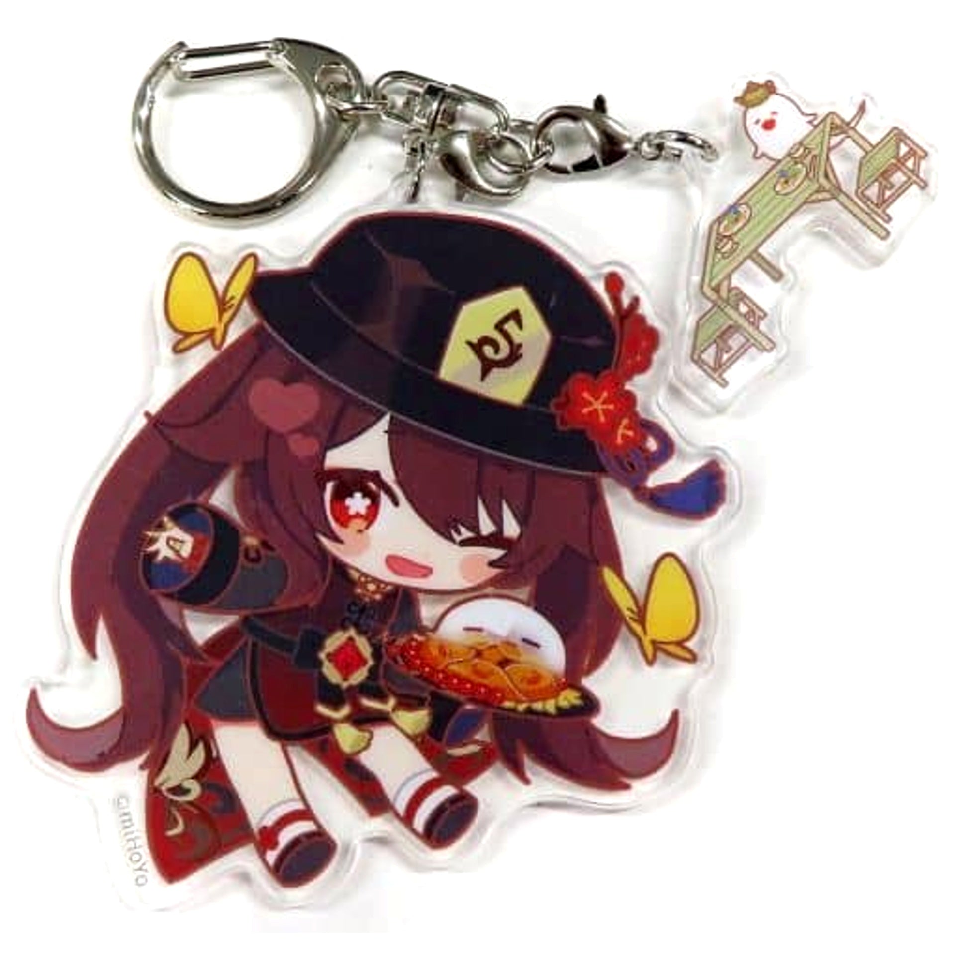 Genshin Hu Tao Chibi Chara Trading Acrylic Keychains Sweets Paradise Ganka Shusan Limited Keychains [USED]