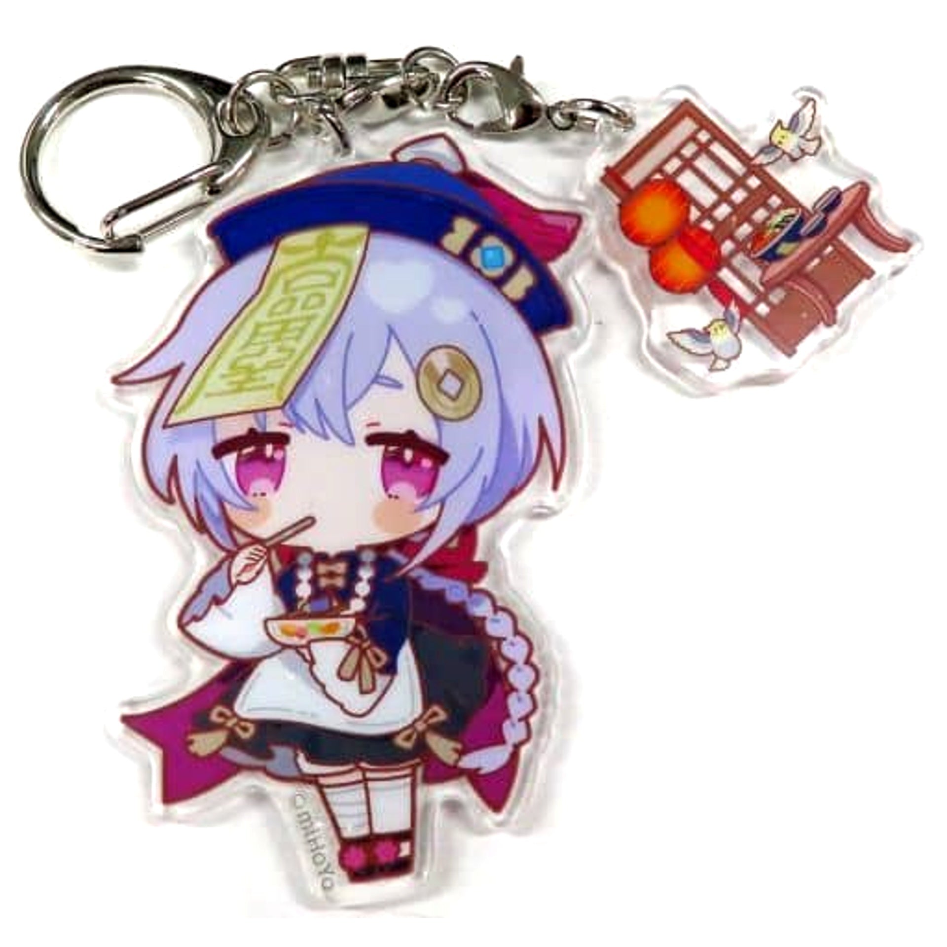 Genshin Qiqi Chibi Chara Trading Acrylic Keychains Sweets Paradise Ganka Shusan Limited Keychains [USED]