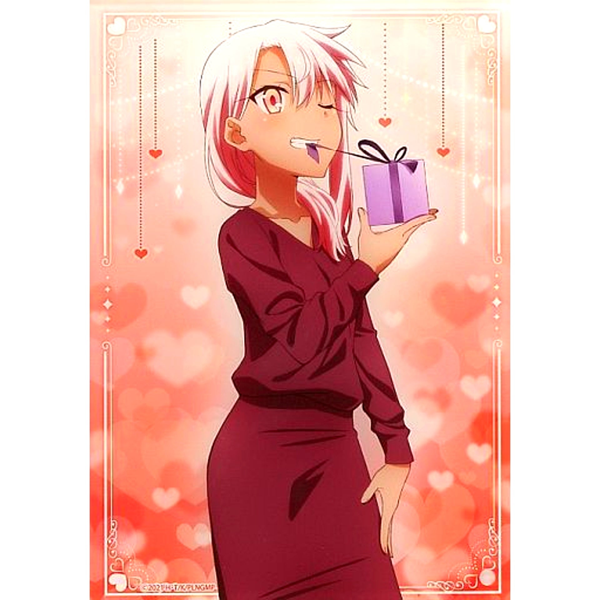 Chloe von Einzbern Fate/kaleid liner Prisma Illya Licht Movie x THE Chara SHOP Mini Acrylic Art Valentine Ver. [USED]