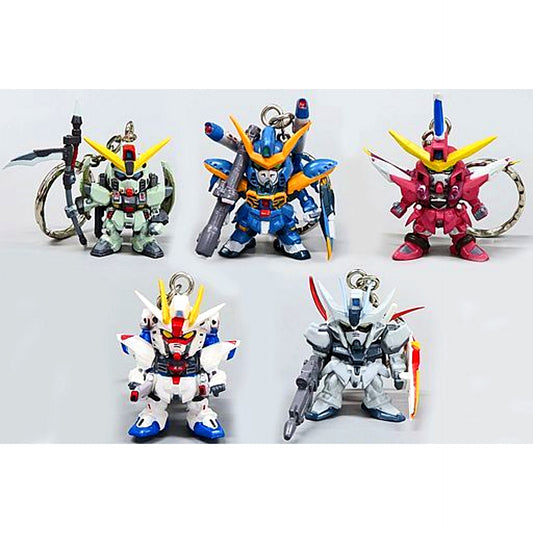 Set of 5 Mobile Suit Gundam SEED Figure Keychain 4 [USED]