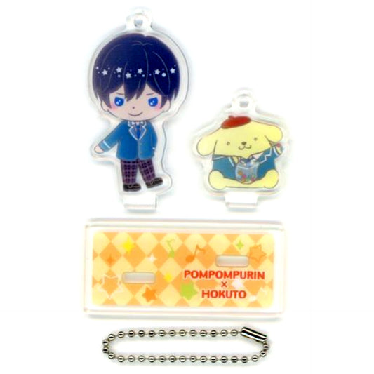 Hokuto Hidaka x Pompompurin Ensemble Stars! X Sanrio Characters in Sanrio Puroland Vol. 1 Good Friends Acrylic Stand A [USED]