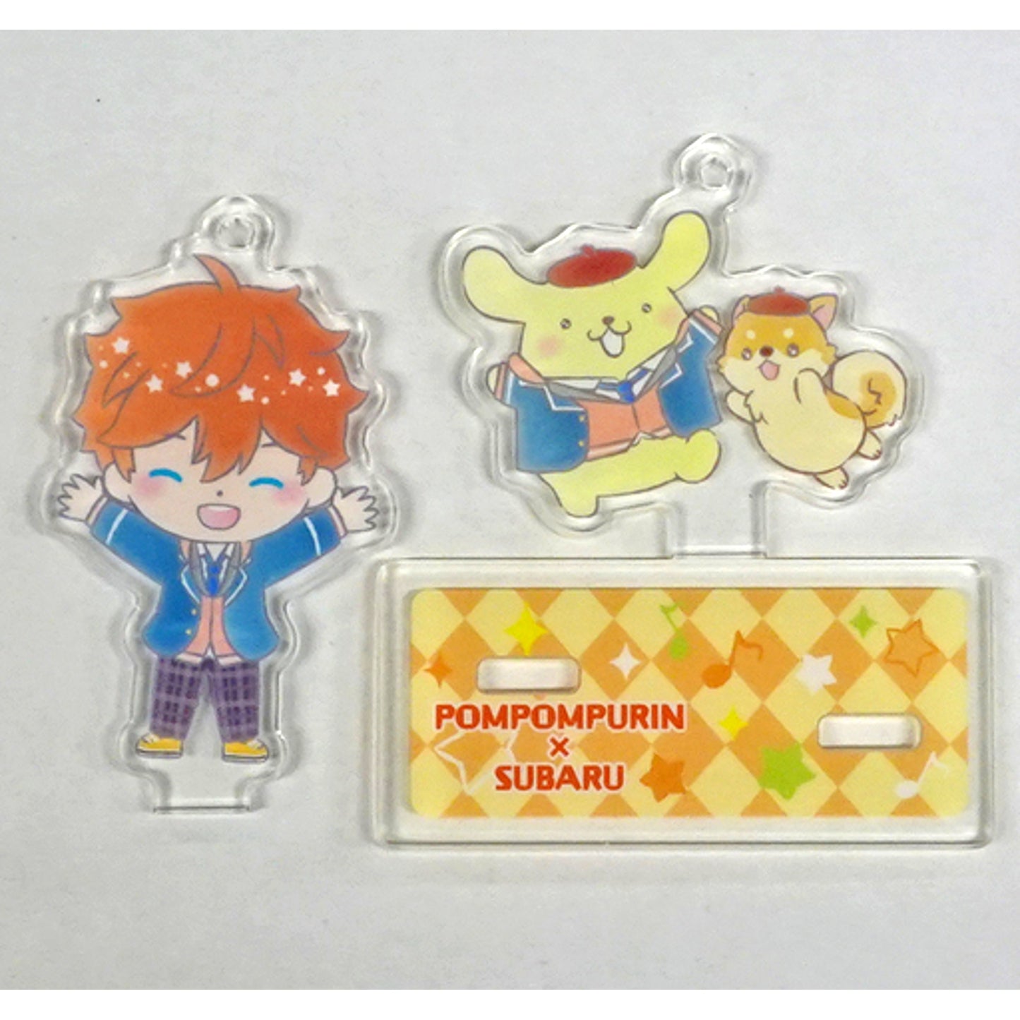 Subaru Akehoshi x Pompompurin Ensemble Stars! x Sanrio Characters in Sanrio Puroland Vol.1 Friendship Acrylic Stand A [USED]