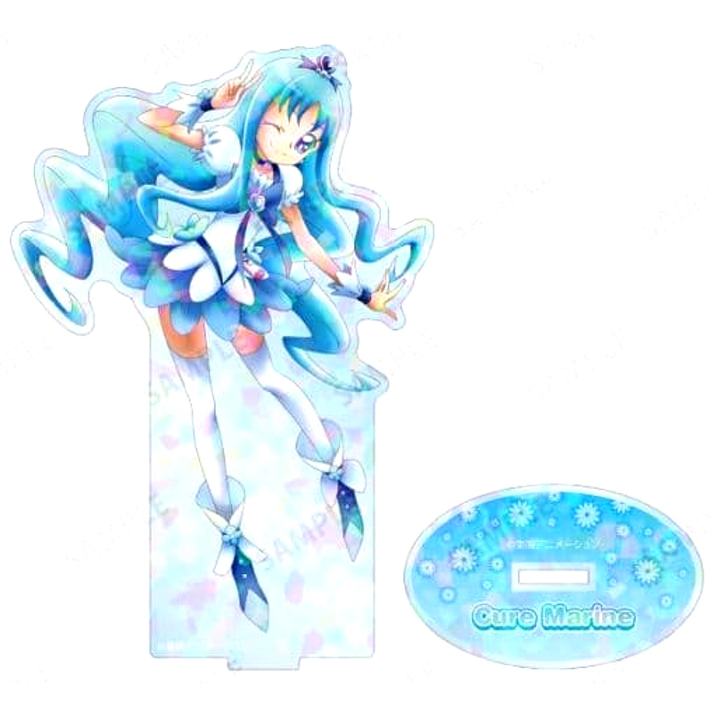 Cure Marine HeartCatch PreCure! Hologram BIG Acrylic Stand Newly Drawn Illustration [USED]