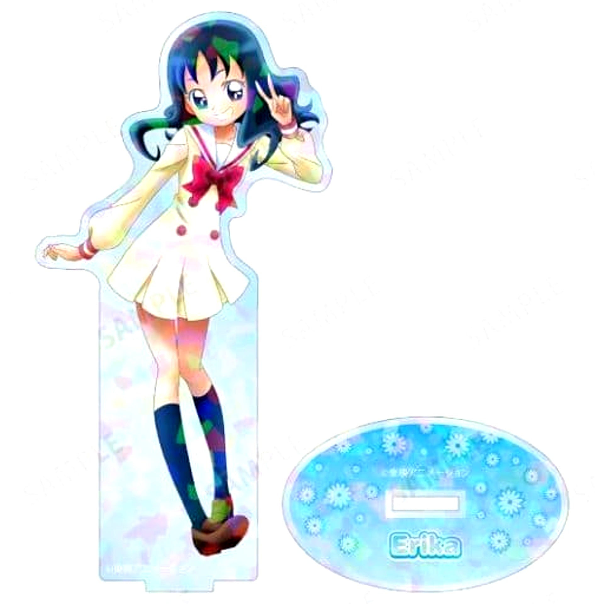 Erika Kurumi HeartCatch PreCure! Hologram BIG Acrylic Stand Newly Drawn Illustration [USED]