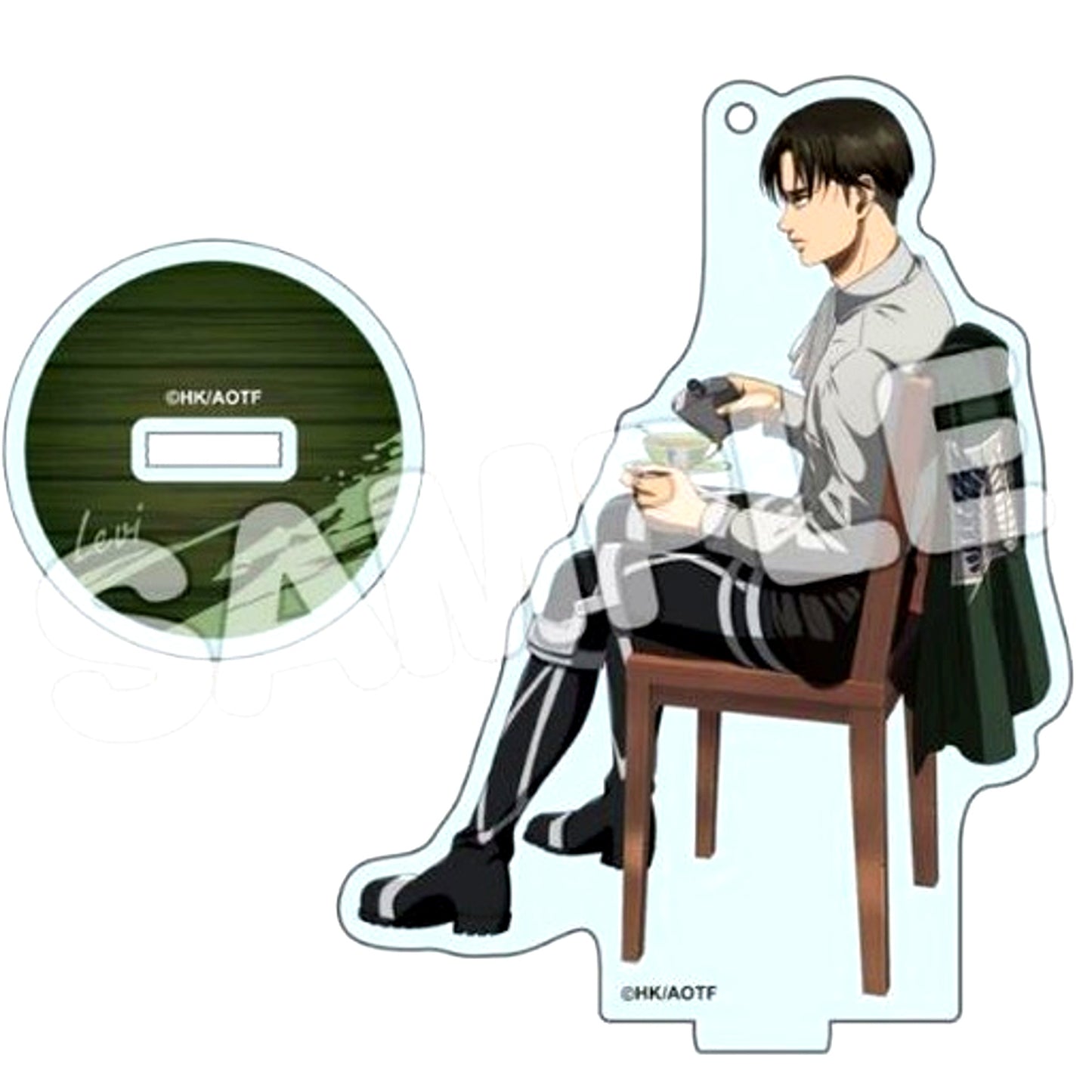 Levi Attack on Titan Cheers Drawn Acrylic Figure S [USED]