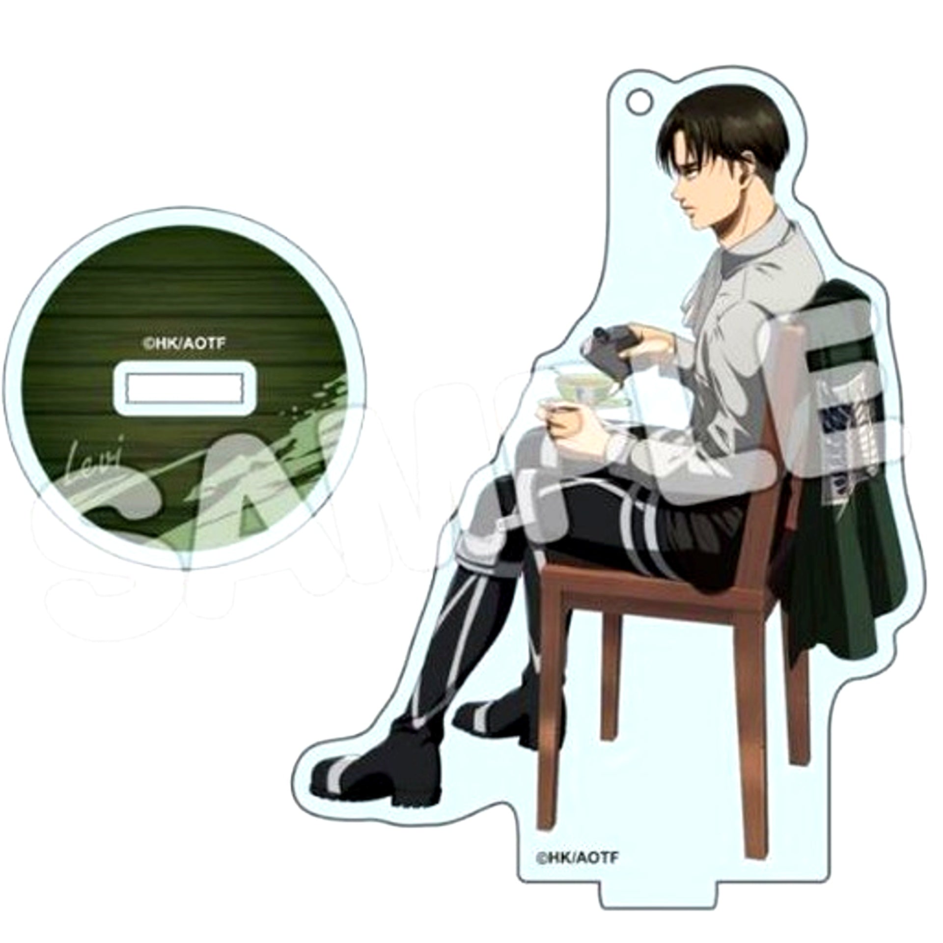 Levi Attack on Titan Cheers Drawn Acrylic Figure S [USED]