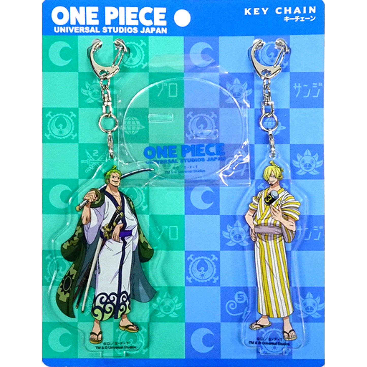 Roronoa Zoro & Sanji One Piece Keychain Set of 2 Universal Studios Japan 2021 Limited [USED]