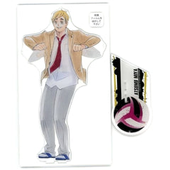 Haikyu!! Atsumu Miya 1 Arm Swinging Acrylic MEGA Figure Newly Drawn Illustration Ver. Jump Characters Store Limited Acrylic Item [USED]