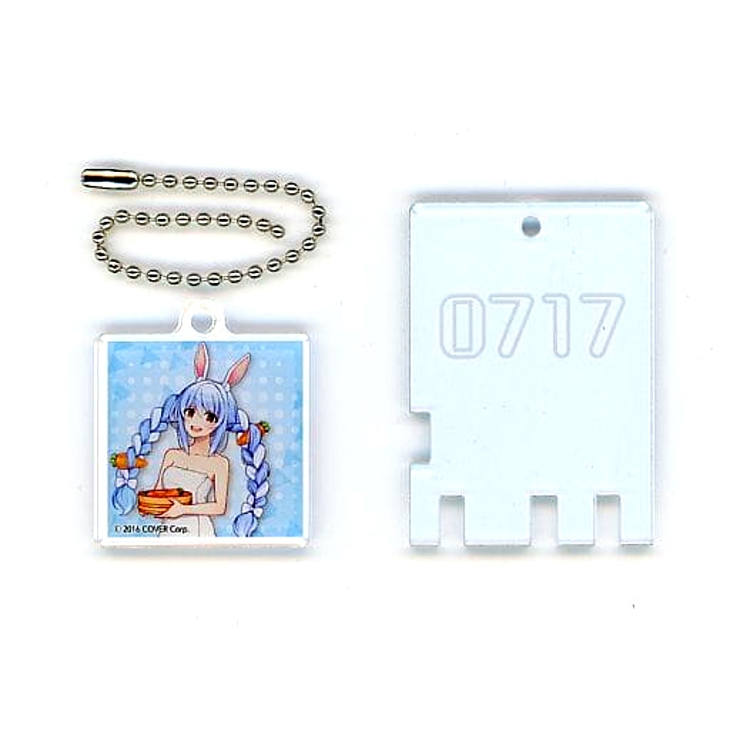 Virtual YouTuber hololive Usada Pekora Gokurakuyu RAKU SPA FuroLife Trading Bathhouse Locker Key Style Keyholder Bath Day Ver. [USED]
