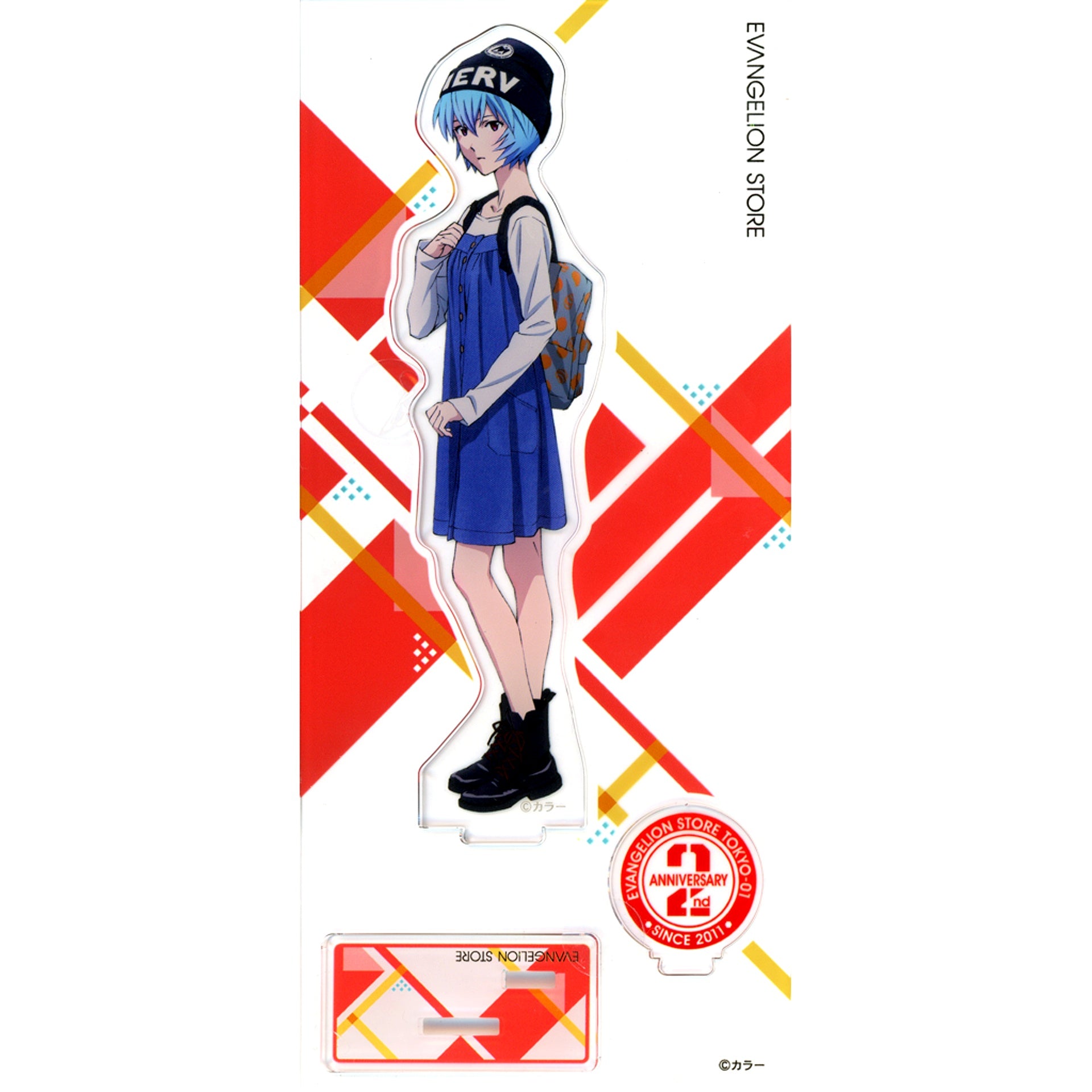 Rei Ayanami 2nd Anniversary Illustration Acrylic Stand Evangelion: New Theatrical Edition EVANGELION STORE TOKYO-01 10th Anniversary Event Goods [USED]