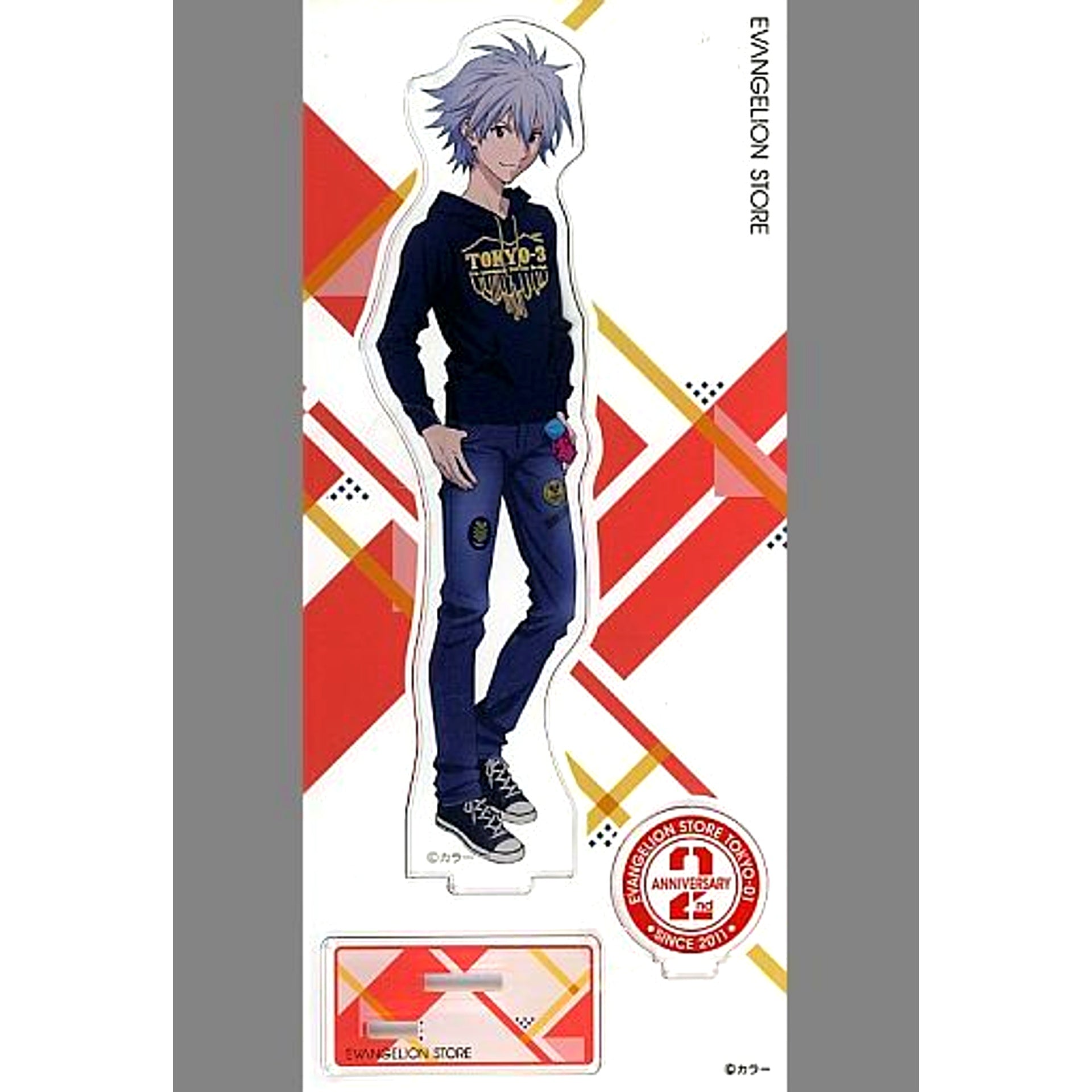 Kaworu Nagisa 2nd Anniversary Illustration Evangelion: New Theatrical Edition Acrylic Stand EVANGELION STORE TOKYO-01 10th Anniversary Event Goods [USED]
