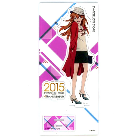 Asuka Langley Shikinami 4th Anniversary Illustration Evangelion: New Theatrical Edition Acrylic Stand EVANGELION STORE TOKYO-01 10th Anniversary Event Goods [USED]
