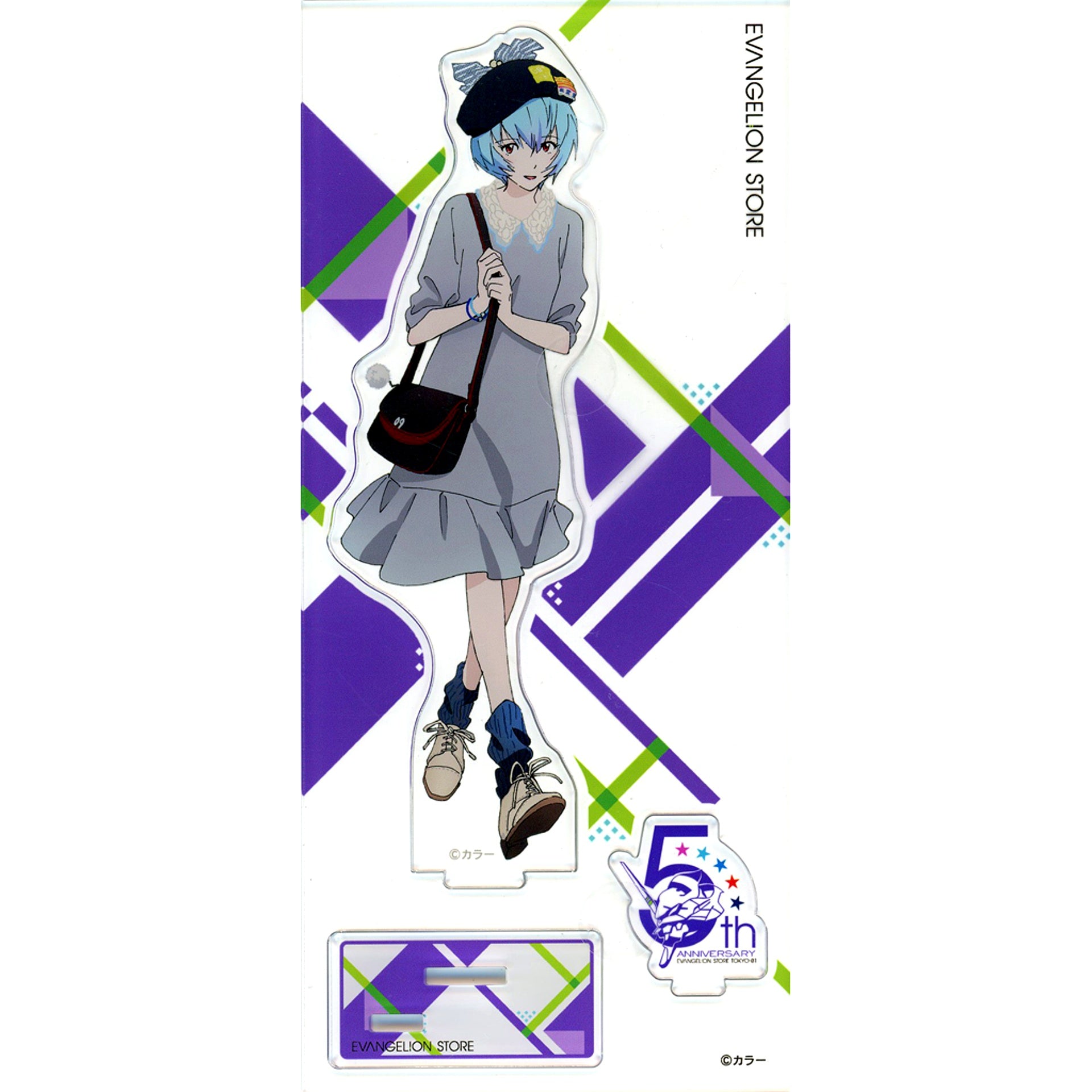 Rei Ayanami 5th Anniversary Illustration Acrylic Stand Evangelion: New Theatrical Edition EVANGELION STORE TOKYO-01 10th Anniversary Event Goods [USED]