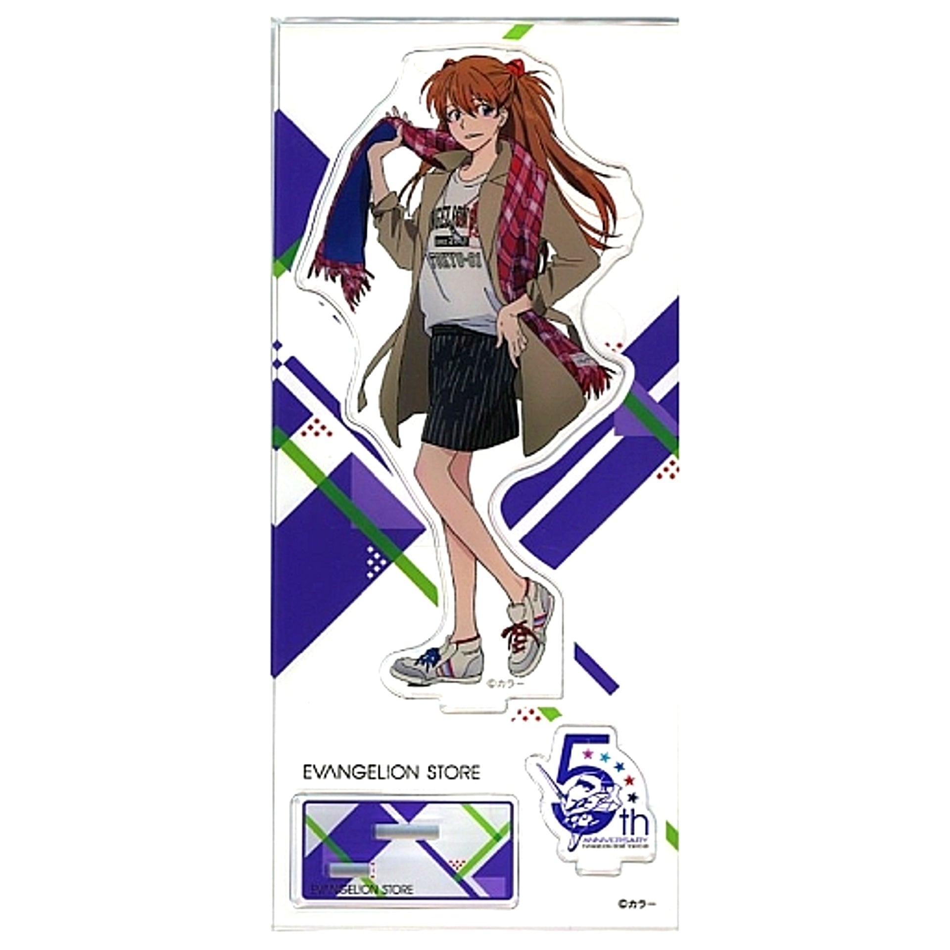 Asuka Shikinami Langley 5th Anniversary Illustration Acrylic Stand Evangelion: New Theatrical Edition EVANGELION STORE TOKYO-01 10th Anniversary Event Goods [USED]