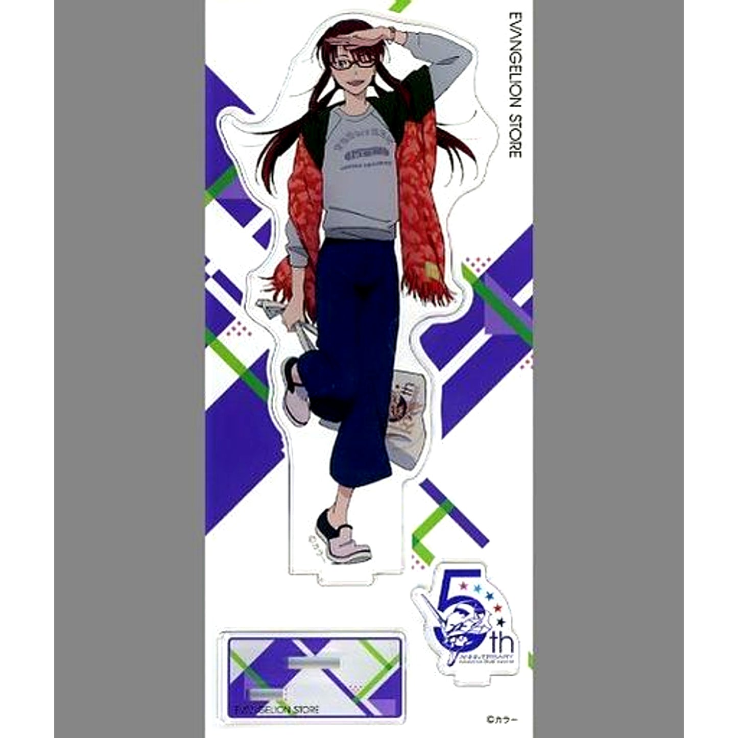 Mari Makinami Illustrious 5th Anniversary Illustration Acrylic Stand Evangelion: New Theatrical Edition EVANGELION STORE TOKYO-01 10th Anniversary Event Goods [USED]
