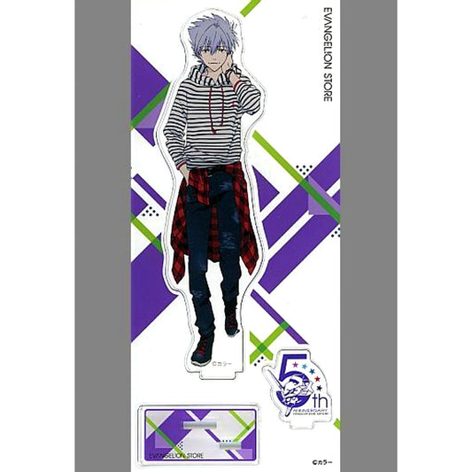 Kaworu Nagisa 5th Anniversary Illustration Evangelion: New Theatrical Edition Acrylic Stand EVANGELION STORE TOKYO-01 10th Anniversary Event Goods [USED]