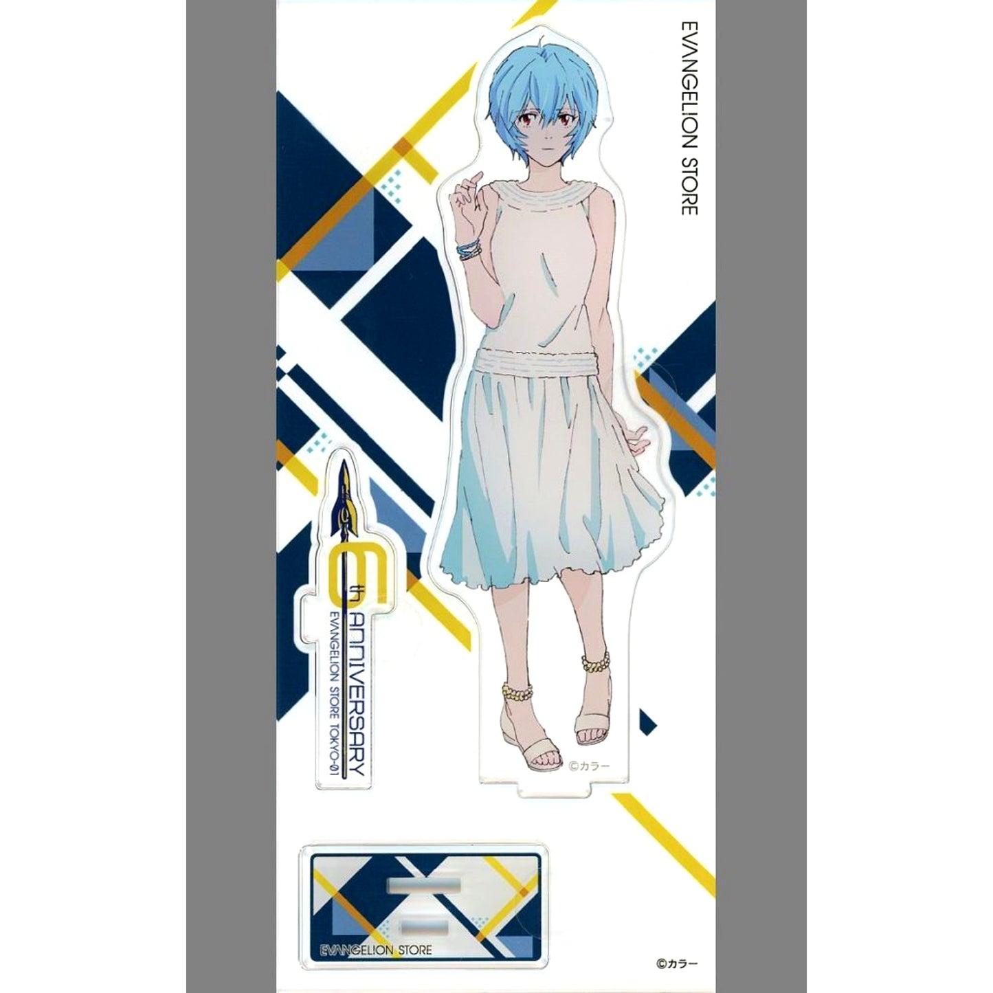 Rei Ayanami 6th Anniversary Illustration Acrylic Stand Evangelion: New Theatrical Edition EVANGELION STORE TOKYO-01 10th Anniversary Event Goods [USED]