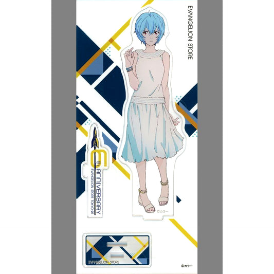 Rei Ayanami 6th Anniversary Illustration Acrylic Stand Evangelion: New Theatrical Edition EVANGELION STORE TOKYO-01 10th Anniversary Event Goods [USED]