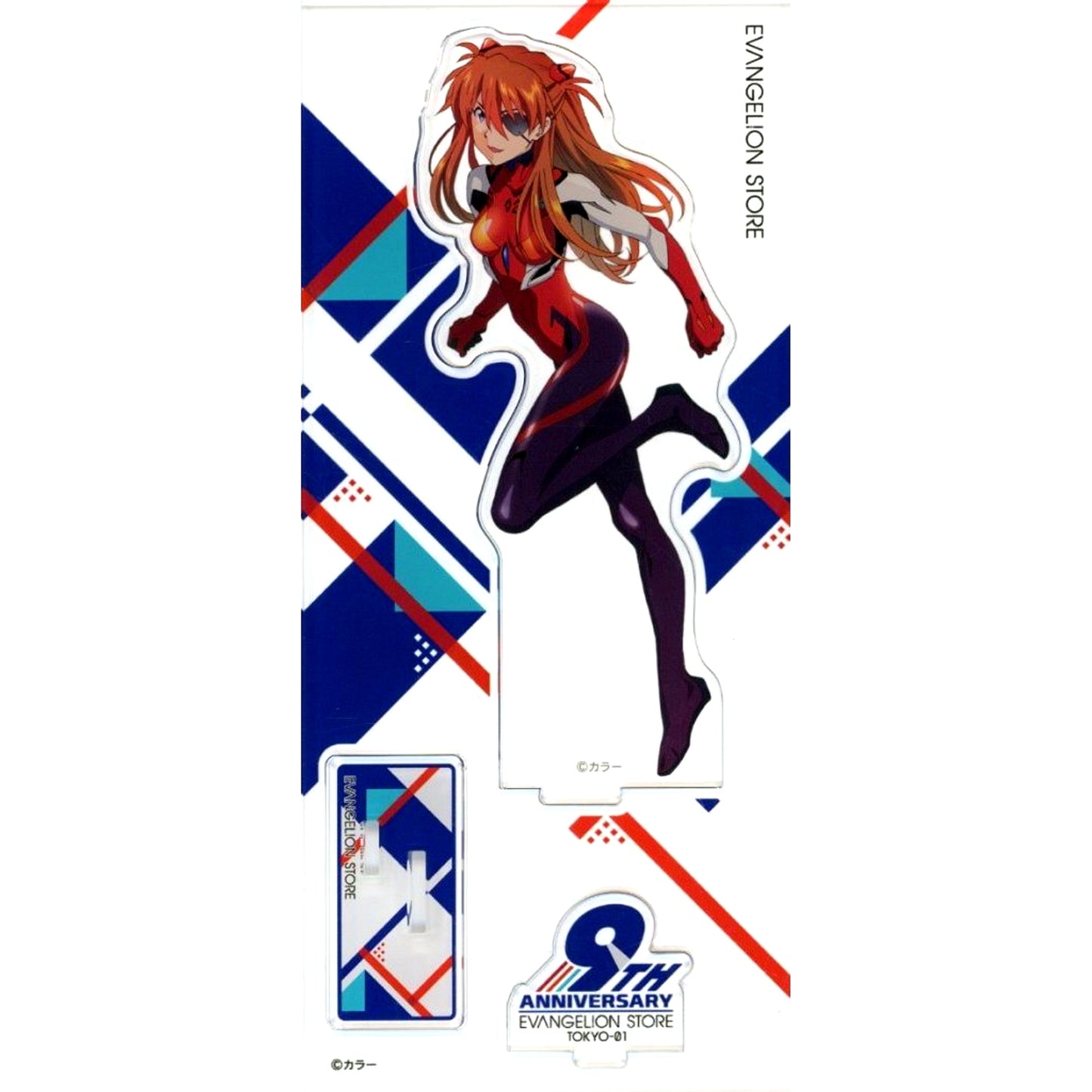 Asuka Langley Shikinami 9th Anniversary Illustration Evangelion: New Theatrical Edition Acrylic Stand EVANGELION STORE TOKYO-01 10th Anniversary Event Goods [USED]