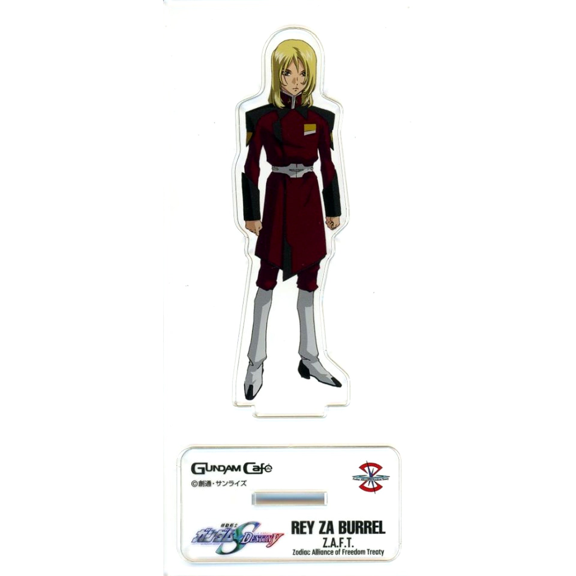 Rey Za Burrel Mobile Suit Gundam SEED DESTINY MODEL SHEET Acrylic Stand Gundam Cafe Ltd [USED]